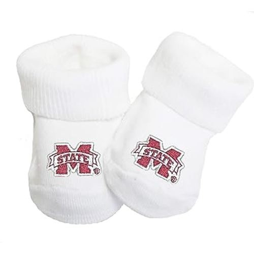 Mississippi State University Bulldogs Baby Toe Bootie Socks 0-9 Months