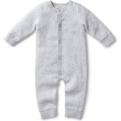 Baby Baby Jacquard Romper, 3-6M, Grey