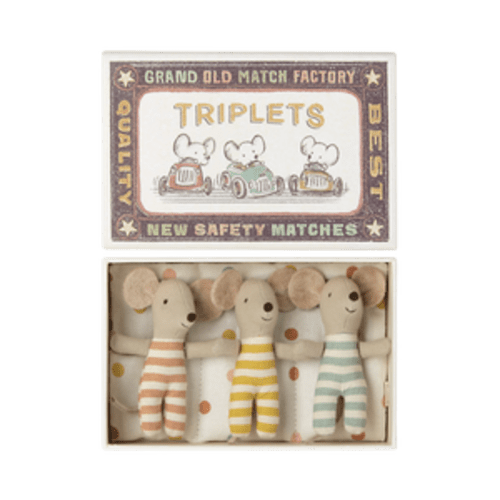 Baby Triplet Mice in Matchbox - Maileg - Maileg USA