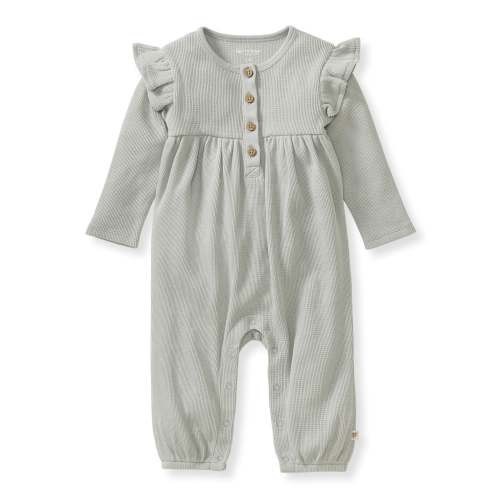 Organic Thermal Baby Girl Jumpsuit 0–3m | Burt's Bees Baby