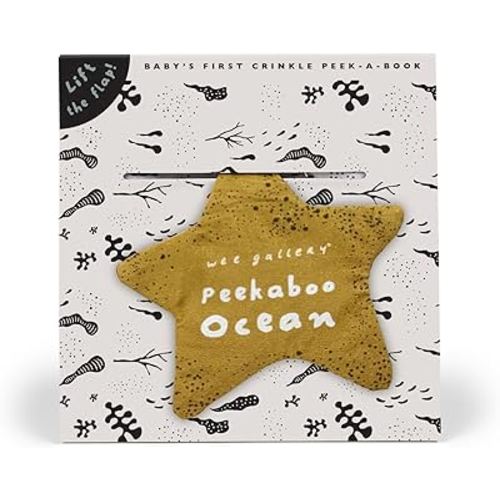 Peekaboo Ocean: Baby's First Crinkle Peek-A-Book - Lift the flap! (Wee Gallery Peekaboo Cloth Books, 2)