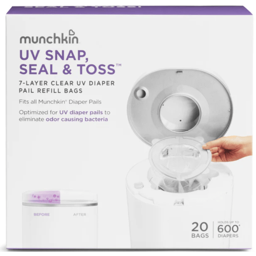UV Snap, Seal & Toss™ Diaper Pail Refill Bags, 20 Pack | Munchkin