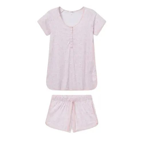 LAKE | Women | Pima Cotton Pajamas | English Rose Garden Floral Maternity Shorts Set