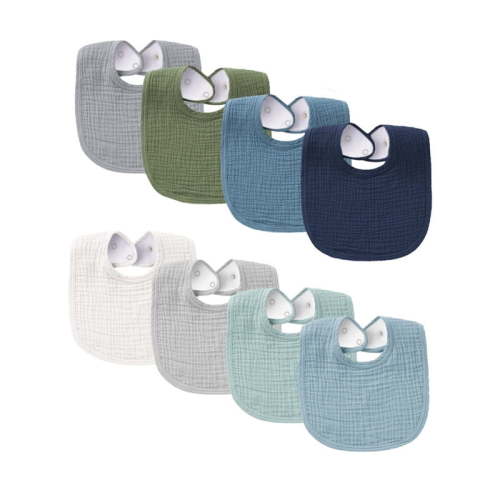 8 Pack Muslin Cotton Baby Bibs for Unisex, Soft and Absorbent Gender Neutral Set for Feeding and Drooling,Adjustable Bandana Bibs Gift for Baby Girls Boys Teething Drool