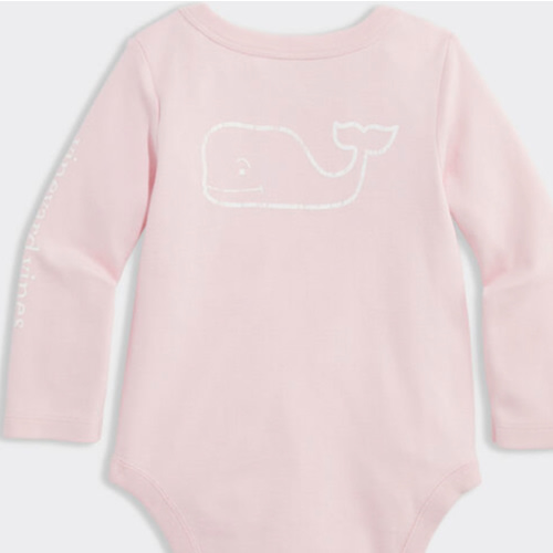 Baby Long-Sleeve Vintage Whale Body Suit