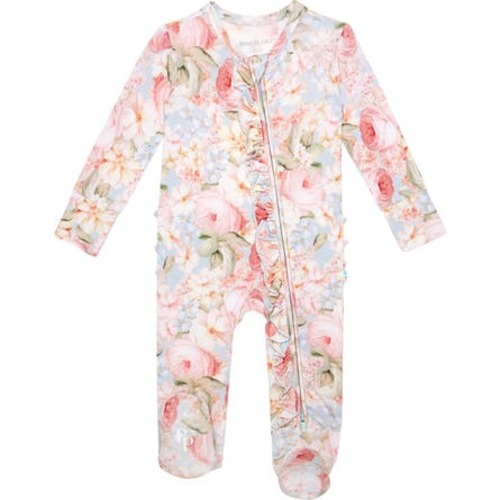 Ruffle Zip Footie, 0-3M