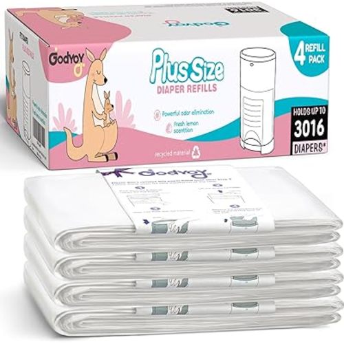 Refills Compatible with DEKOR Plus Diaper Pail Refill Bags 4 Pack