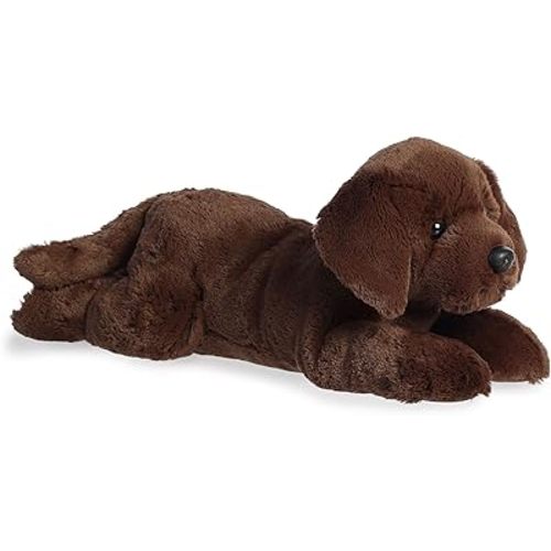 Aurora® Adorable Grand Flopsie™ Max Chocolate Lab™ Stuffed Animal - Playful Ease - Timeless Companions - Brown 16.5 Inches