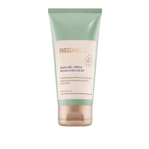 Biossance Squalane + Omega Repair Hand Cream – Deeply Moisturizes & Protects Dry Hands – Squalane, Omega-3,6,9, Vitamin E, Vegan Glycerin – Boosts Radiance – Strengthens Skin Barrier, 2.5 oz