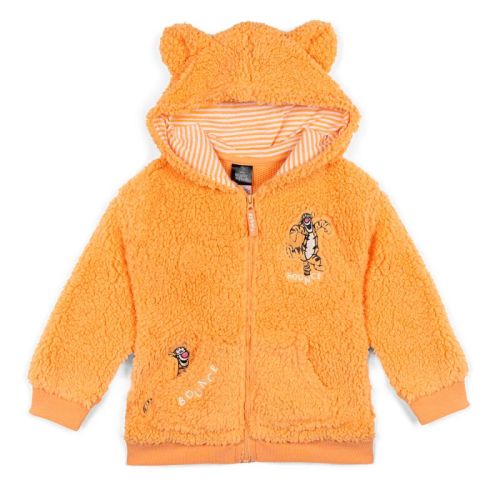 Disney Winnie the Pooh Tigger Newborn Baby Boys Cozy High Pile Fleece Zip Up Hoodie Orange / 0-3 Months