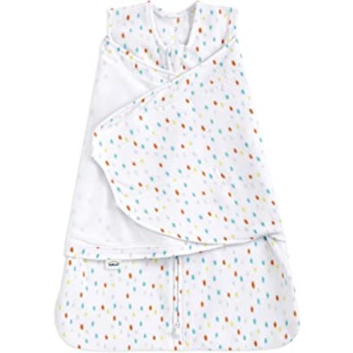 HALO Micro-Fleece Sleepsack Swaddle, 3-Way Adjustable Wearable Blanket, TOG 3.0, Confetti, Newborn, 0-3 Months