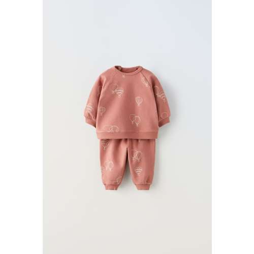 BALLOONS SWEATSHIRT AND PANTS MATCHING SET