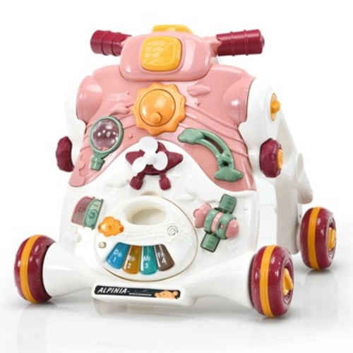 Infans 3-in-1 Baby Sit-to-Stand Walker Kids Activity Center w/ Lights & Music Function
