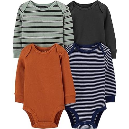 Simple Joys by Carter's Baby 4-Pack Long-Sleeve Thermal Bodysuit