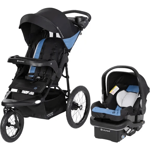 Baby Trend Expedition® Zero Flat Jogger Travel System with LED Lights, Dash Blue
