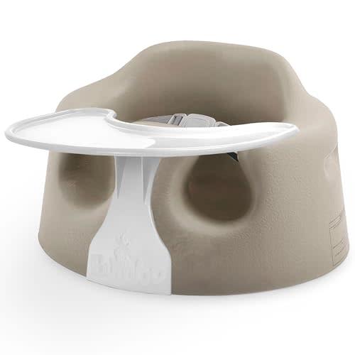 Bumbo Baby Soft Foam Floor Seat with Tray, Taupe