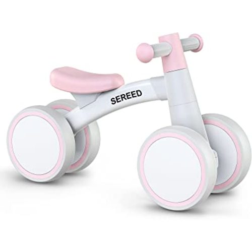 Amazon.com: SEREED Baby Balance Bike for 1 Year Old Boys Girls 12-24 Month Toddler Balance Bike, 4 Wheels Toddler First Bike, First Birthday Gifts (Pink) : Toys & Games