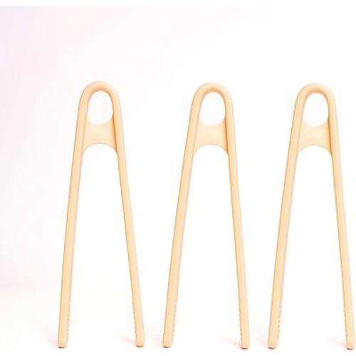 Inspire My Play 3 x Natural Silicone Mini Tongs for Kids - Kids Tweezers for Fine Motor - Small Toddler Tongs - Preschool Kid Tongs - Child Sensory Toys and Accessories