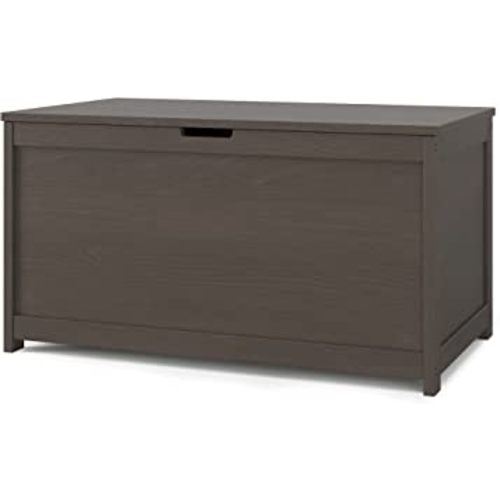 Child Craft Harmony 33” Wood Toy Box, Large Storage Chest, Plenty of Storage, 2 Safety Hinges, Standard Ventilation Hole on Back, 6 Cubic Feet of Storage (Dapper Gray)