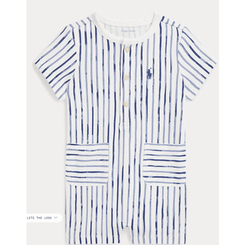 Striped Cotton Henley Shortall