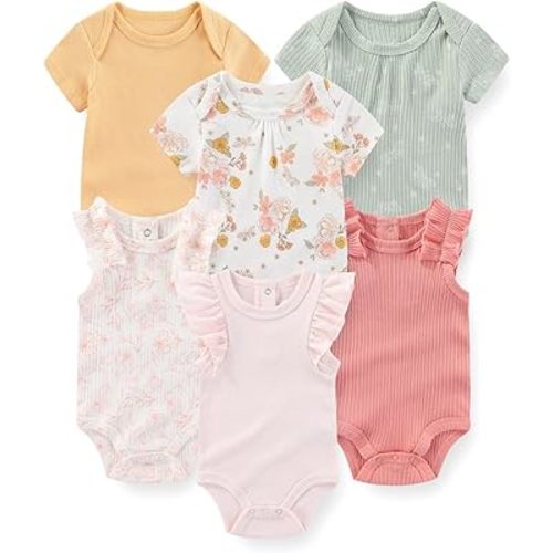 Fashion Baby Boy Girl Bodysuits 6-Pack Casual Cotton Soft Infants Outfit New born Clothes
