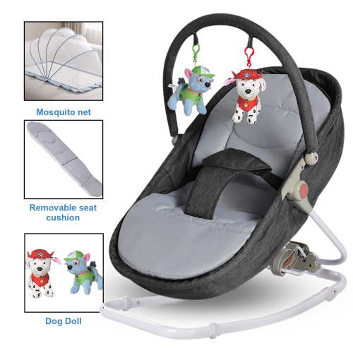 G TALECO GEAR Baby Bouncer for Infants 3 in 1 Folding Baby Rocker Seat Unisex Lounge Chair, Black