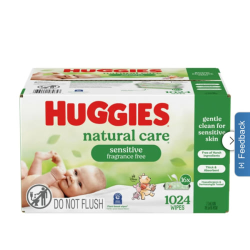 Huggies Natural Care Sensitive Baby Wipes, 1024-count | Costco