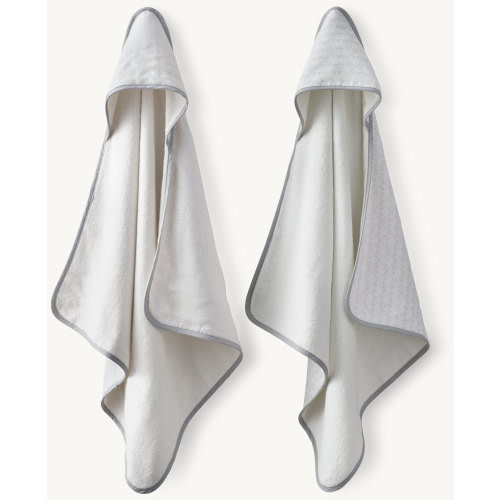 Washed Organic Linen Printed Turkish Hooded Towel - Baby | RH Baby & Child