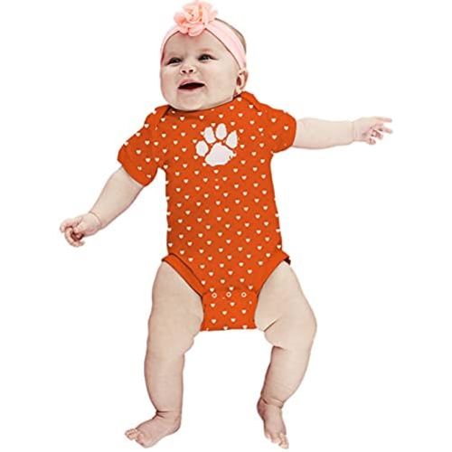 Two Feet Ahead Hearts Baby Bodysuit Creeper Baby Girl Clothes for Newborn Infants