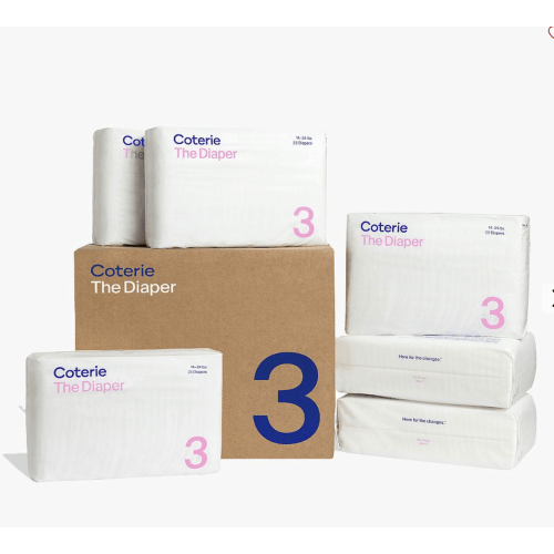 Coterie Ultra-Soft Diapers, 6-Pack
Size 3 (14-24 lbs)