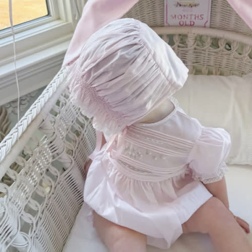 Girls Smocked Lace Bonnet I Feltman Brothers