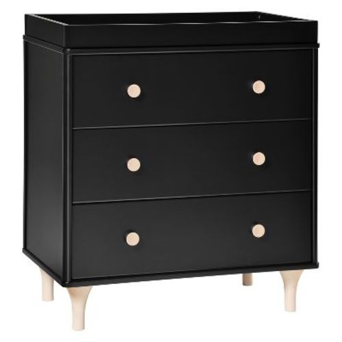 Babyletto Lolly 3-drawer Changer Dresser With Removable Changing Tray - Black/washed Natural