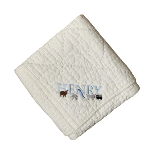 Animal Letter Baby Blanket