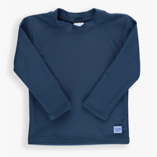Long Sleeve Rash Guard - Navy, 3-6m