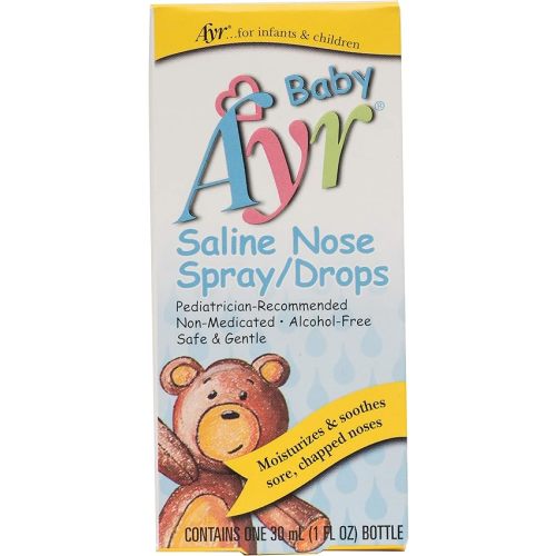 Baby Ayr Saline Nose Spray/Drops, Spray Bottles 1 Fl Oz (Pack of 1)