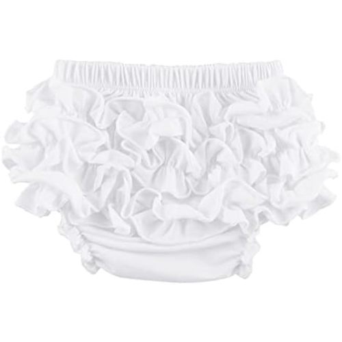 DOOVID Baby Bloomers Diaper Covers for Girls Ruffle Bloomers for Infant Girls Newborn Shorts Underwear