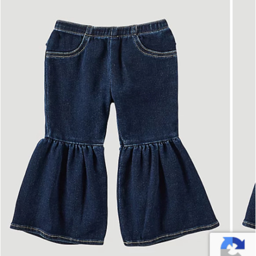 Little Girl's Ruffle Leg Flare Jean