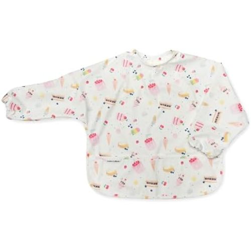 Loulou Lollipop Long Sleeve Mess Free Waterproof Bibs, for baby boys and girls 6-36 Months, Machine Washable, Travel Friendly