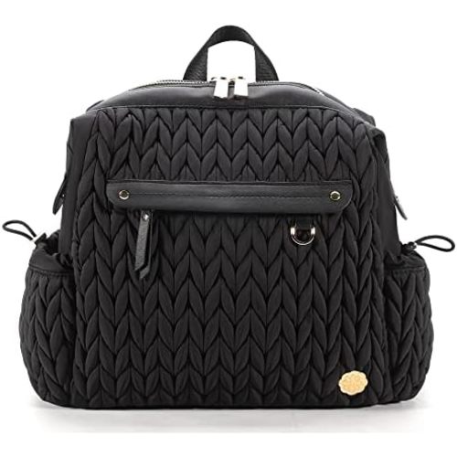 Mochila pequeña, mini mochila para pañales, bolsa de viaje para artículos personales para vacaciones con múltiples correas, Negro -, Mini