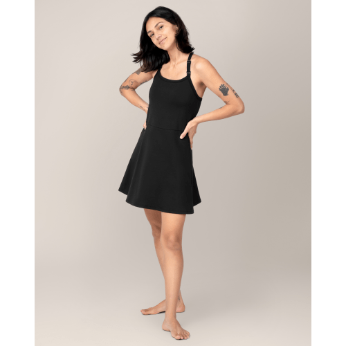 Stevie Active Racerback Nursing Dress | Black - Kindred Bravely
