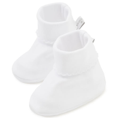 White Kissy Basics Booties