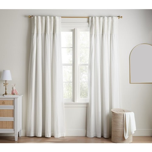 Smocked Top Blackout Curtain | Set of 2