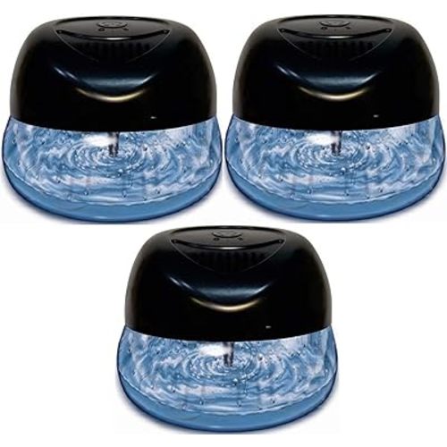 Bluonics Fresh Aire 3-Pack Water Air Washer, Air Revitalizer & Freshener with Night Light 7 LED Changing Colors & White Noise Machine Use Essential Oils
