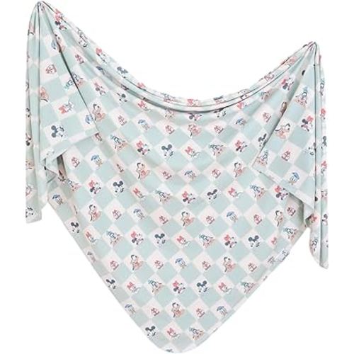 Copper Pearl Large Premium Knit Baby Swaddle Receiving Blanket Mickey Mouse & Friends