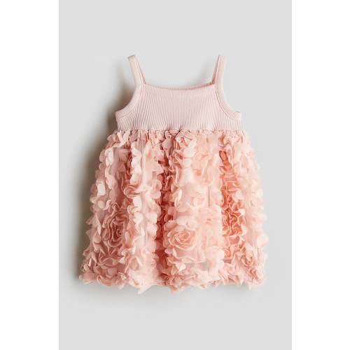 FLORAL-APPLIQUÉ JERSEY DRESS