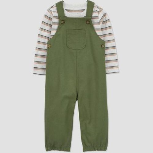 Carter's Just One You® Baby Boys' Striped Undershirt & Bottom Set - Green Newborn
