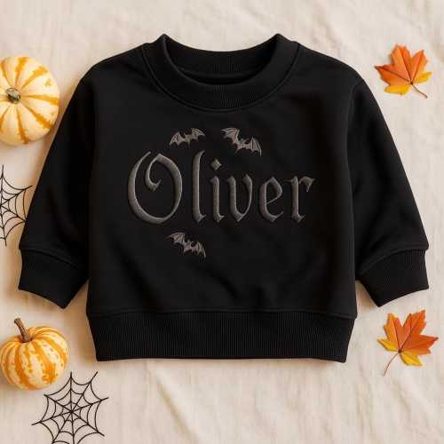 Custom Embroidered Baby Goth Sweatshirt, Personalized Embroidered Toddler Crewneck,  Gothic Sweatshirts, Rock Baby, Baby Shower Gift