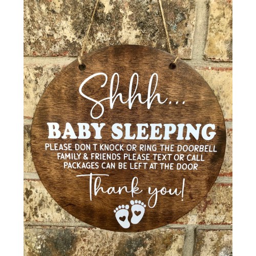 Baby Sleeping Sign, Shhh Baby Sleeping, No Soliciting, Sleeping Baby Sign, Do Not Disturb, Do Not Ring Doorbell, Do not knock, Naptime signs