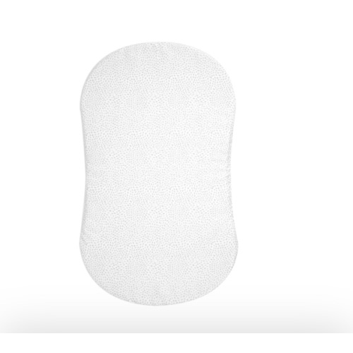 HALO - BassiNest Fitted Sheet 100% Cotton | Pebble - white