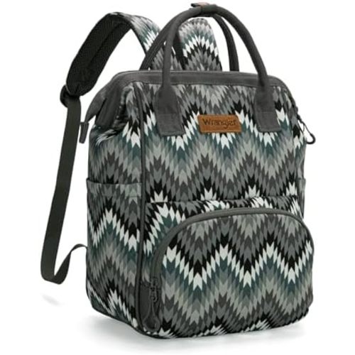 Montana West Wrangler Aztec Callie Diaper Bag Backpack with Stroller Straps Multifunction Baby Travel Bag WG2211-9110BK